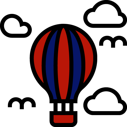 hot air balloon site icon black