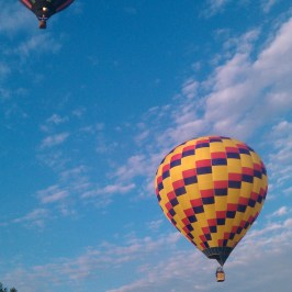 hot air balloon in the air