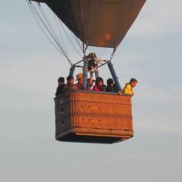 hot air balloon in basket