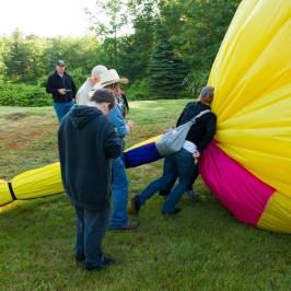 unraveling hot air balloon